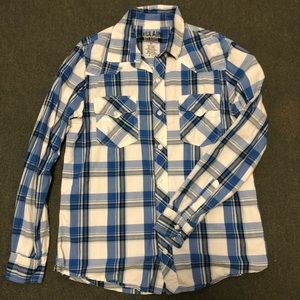 Blue Plaid Shirt